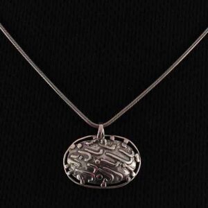 Sterling Silver Abstract Pendent Necklace