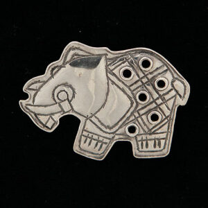 Sterling Silver Elephant Pin Shiny & Oxidized - Best for Sweaters & Jackets