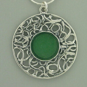 Unique Israeli Jewelry - Necklace HY N01390 - Green Aventurine