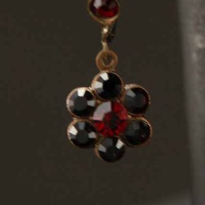 Fashion Earrings With Red Crystal Swarovski