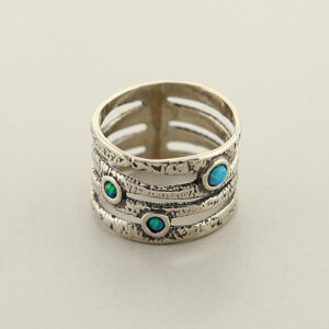 Multi Sterling Silver Ring In One With Opals