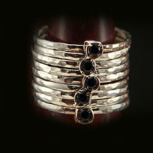 Multi Sterling Silver Rings With Blue Sapphire Stones