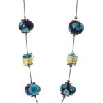 Blue Glass Beads Necklace