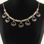 Silver On White Necklace