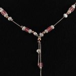 Pink Pearl Tie Necklace