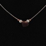 Rose Pearl Heart Necklace