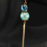 Gold Blue Bon Bon Earrings