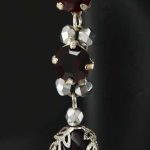 Silver Red Tier Earrings