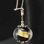 Black Globe Earrings