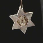 Silver Star David Earrings