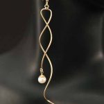 Long White Steam Earrings