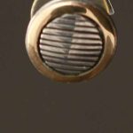 Striped Button Earrings