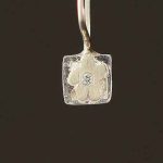 White Diamond Flower Earrings