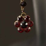 Dangle Red Flower Earrings