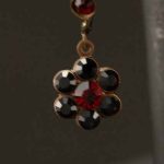 Dark Red Flower Earrings