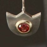 Crowned Garnet Earrings