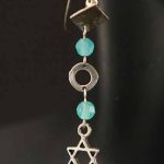 Blue Star David On A Fly Earrings