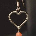 Brown Heart Earrings