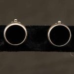 Black Button Earrings