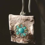 Silver Blue Post Earrings